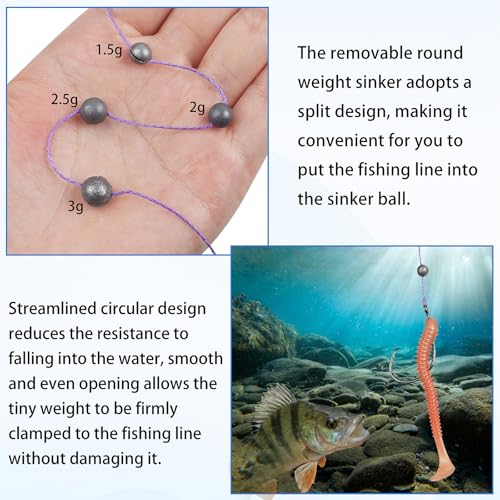Removable Split Shot Fishing Weights, Fly Fishing Line Sinkers Reusable Clip On Weights Freshwater Saltwater Fishing Sinkers - style: 2g-100pcs