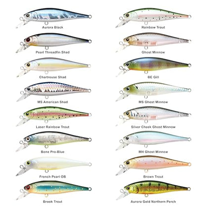 LUCKY CRAFT Pointer 78SP Fishing Lures, 3” Jerkbait Freshwater Bass & Trout Lures, Suspending 4ft–5ft Depth, Jerkbait with Walk-the-Dog Action, Precision Bass Fishing Gear and Accessories - color: 871 BGR Amago, size: PT65