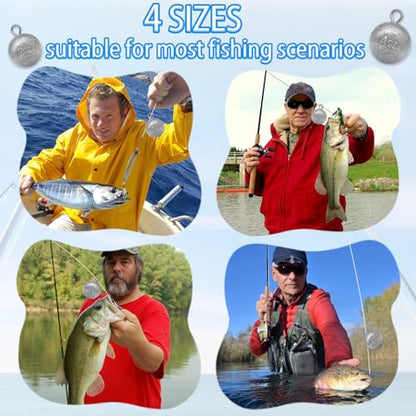 5 Pcs Fishing Round Sinker Cannonball Lead Weights Assortment Egg Drop Bass Weights Saltwater Freshwater Casting 1-5oz - size: 3oz - 5pcs