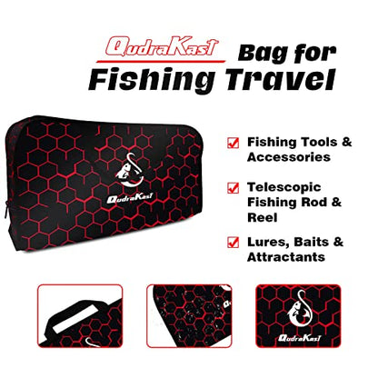 Fishing Rod and Reel Combos, Unique Design with X-Warping Painting, Carbon Fiber Telescopic Fishing Rod with Reel Combo Kit with Tackle Box, Best Gift for Fishing Beginner and Angler - color: Red, size: 1.8 m 5.91 ft (Bag)