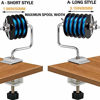 THKFISH Fishing Line Spooler Fishing Line Winder Spooler Fishing Accessories Adjustable Stable Portable Fishing Line Spooler/Fishing Line Remover - color: A -Short- Line Spooler