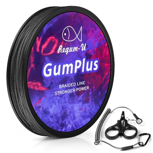 GumMAX 545/1093/1640yds 5-100LB 8X Braided Fishing Line Abrasion Resistant Superline Zero Stretch & Smaller Diameter Confuse & Never Fade in Saltwater and Freshwater - color: Black, size: 120LB-150yards