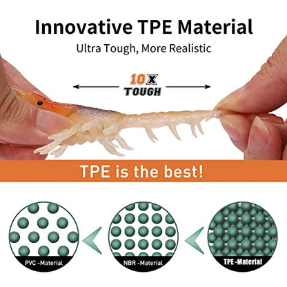 TRUSCEND Duramax Pre-Rigged Saltwater Fishing Lures with BKK Jig Hooks, Easy Catch 10X Tear-Resistant TPE Soft Swimbait for Redfish Grouper Striper Bass Trout Crappie Walleye, Weedless Freshwater Bait - color: B-2.5"-0.45oz