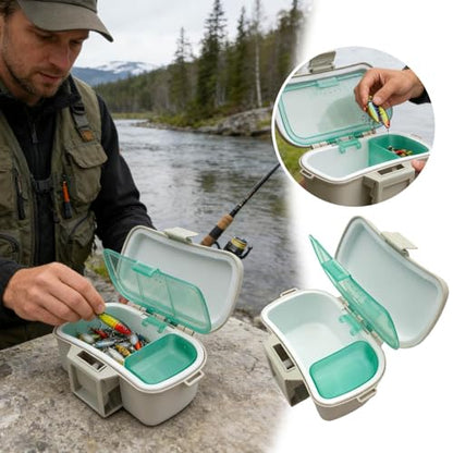 Worm Storage Box - Waist Bait Container, Insulated Earthworm Holder for Fishing Trips, Portable Shrimp Carrier with Secure Lid, Outdoor Gear, Compact Lure Organizer for Kayak and Camping