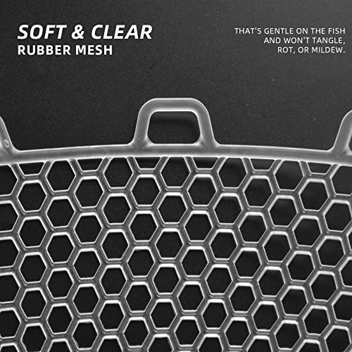 SF Rubber Replacement Net Clear Small Hole for Fly Fishing Landing Net (Circumference:42 inch)