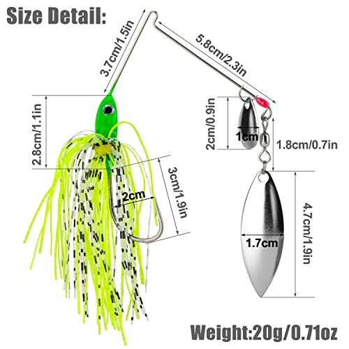 Bass Spinner Baits Fishing Spinner Baits for Bass Fishing 6Pcs/Lot