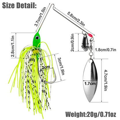Bass Spinner Baits Fishing Spinner Baits for Bass Fishing 6Pcs/Lot