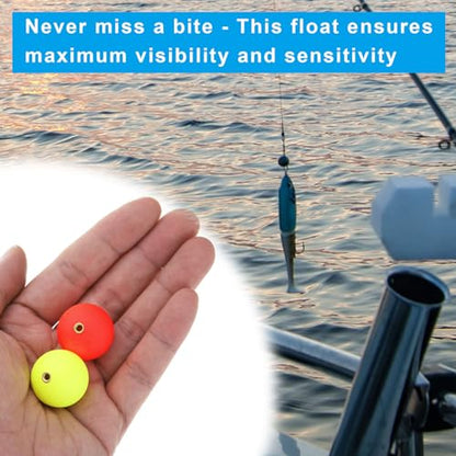 PATIKIL Fishing Bobber, Slip Foam Floats Buoy Rig Stoppers for Crappie Trout Bass Fishing - color: Red,Yellow, size: 0.9 Inch