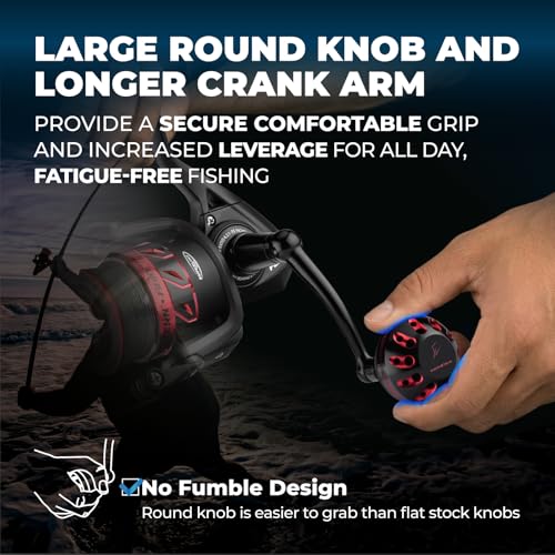 GOMEXUS Power Handle for Penn Fierce III IV/Battle III HS Spinning Reel Replacement Crank 【Please Note The First Picture & Please do not Adapt to Other reels to Avoid Damage to The Reel】 - style: For Fierce 1000-4000 Thread