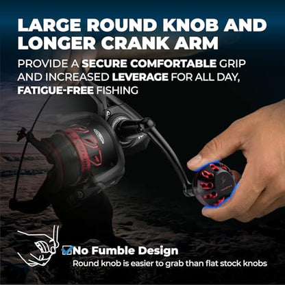 GOMEXUS Power Handle for Penn Fierce III IV/Battle III HS Spinning Reel Replacement Crank 【Please Note The First Picture & Please do not Adapt to Other reels to Avoid Damage to The Reel】 - style: For Fierce 1000-4000 Thread