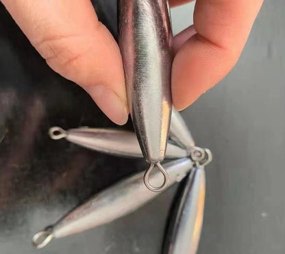 10PCS Fishing Weights Torpedo Sinkers Inline Trolling Sinkers Weights Kit Fishing Sinkers Catfishing Sinkers Saltwater Fishing Torpedo Weights Double Ring Sinkers - 1oz(30g) - size: 1.4oz(40g)-8 Pack