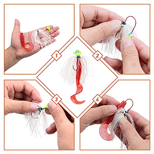 Silicone Jig Skirts Spinnerbait Skirts, 18 Bundles Bass Fishing Jigs Replacement Skirts Kit DIY Fishing Lures Rubber Skirts for Spinnerbaits Buzzbaits Squid Jig Accessories 50 Strands
