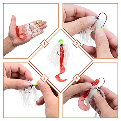 Silicone Jig Skirts Spinnerbait Skirts, 18 Bundles Bass Fishing Jigs Replacement Skirts Kit DIY Fishing Lures Rubber Skirts for Spinnerbaits Buzzbaits Squid Jig Accessories 50 Strands