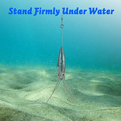 Dr.Fish 5 Pack Sputnik Sinker Spider Sinker 2oz-10oz Surf Fishing Lead Weight Pyramid Saltwater Beach Casting Sea Fishing - size: 8oz-5 Pack