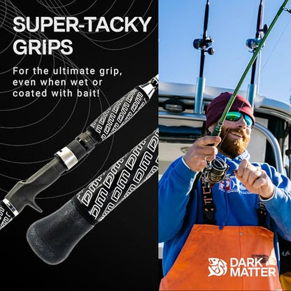 Dark Matter Psychedelic Casting Fishing Rods Medium Heavy Power X - High-Modulus M3 Carbon Nano Baitcaster Rod Saltwater and Freshwater Fishing Rods, 7ft Medium Heavy Baitcasting Rod - color: Silver, size: 7'0" Power - X