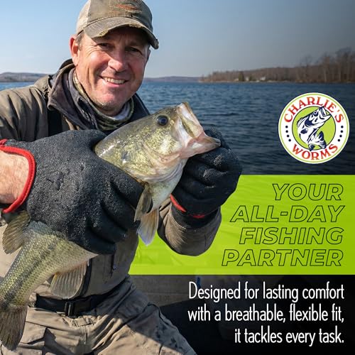 Rite Angler Handy Catching Fish Glove - Fishing Gloves for Men and Women, Handling, Catching, Cleaning, Non-Slip Grip, Breathable, Water-Resistant, Flexible - 8.5"