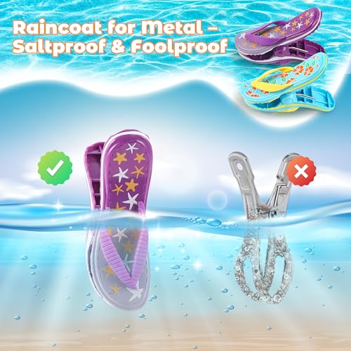 Creative Beach Towel Clip, Slippers Towel Clip, Travel/Pool Lounge Chair Essential, Oversized Cute Drying Clothes Clip（4 Pack） - style: Slippers