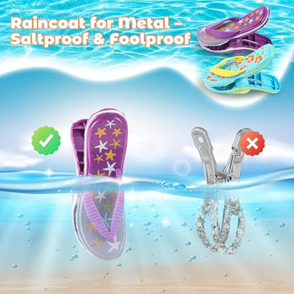 Creative Beach Towel Clip, Slippers Towel Clip, Travel/Pool Lounge Chair Essential, Oversized Cute Drying Clothes Clip（4 Pack） - style: Slippers