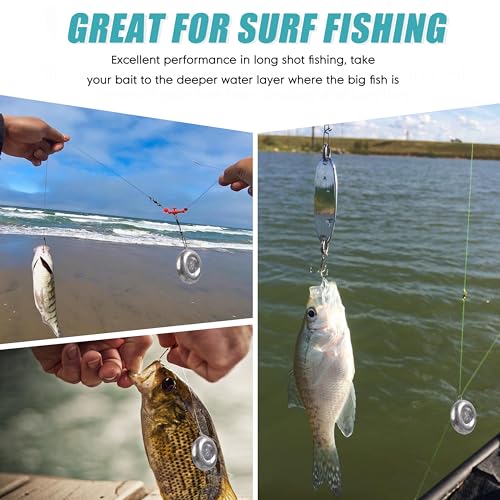 Disc Sinkers Fishing Weights, Coin Fishing Sinkers Weights Saltwater Surf Fishing Weights Bottom Drifting Trolling Catfishing Fishing Sinkers Saltwater Gear Tackle 1oz 2oz 3oz 4oz 5oz 6oz 8oz - style: 1 Ounce, 4 Pack