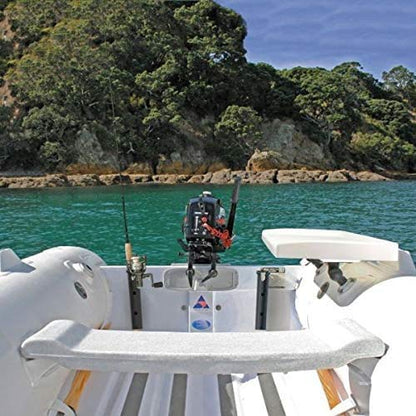 ISURE MARINE Fishing Rod Holder Bracket Wall Mounted Boat Side Mount Tool Holder Tube Links with Screws 2/3/4/6 Pole Tube (White/Black) - color: 4-Pole Black