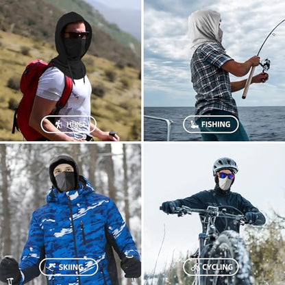 Summer Balaclava Face Mask with Breathable Holes Sun Face Shield UV Protection Full Head Mask for Men Women Fishing Cycling - color: White-standard