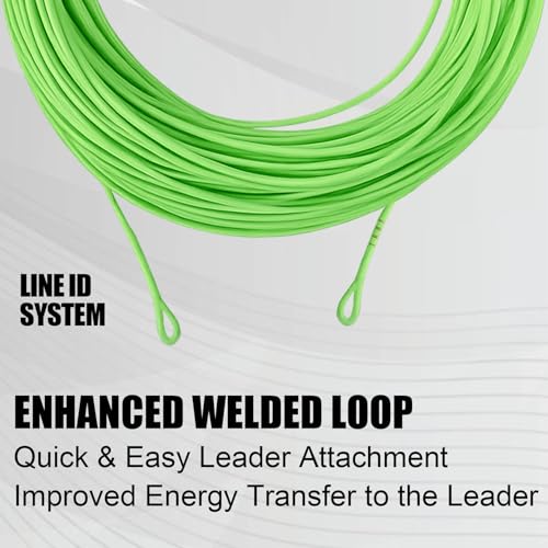 Aventik Trout Trout Boost Single Hand Spey Floating Fly Fishing Line Freshwater Fishing Smooth Accurate Casting Easy Roll Casting 100FT with Welded Loops - color: Green1 Trout Boost, size: 7F