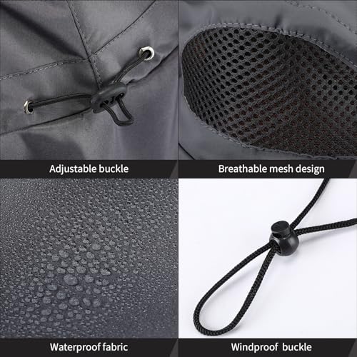 Xuhal 12 Pcs Fishing Sun Hat for Men Women Wide Brim UV Sun Protection Cap Summer Outdoor Hiking Hat Neck and Face Flap - color: Dark Gray, Light Gray, Military Green, Navy Blue