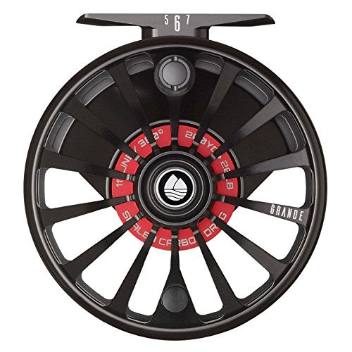 Redington Grande Fly Fishing Reel, Heavyweight Big Game Fly Reels, Freshwater and Saltwater, Super-Torque Drag System, Black, 14+ - color: Black, size: 14+