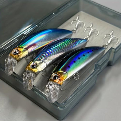 3pcs 11cm 30g Minnow Fishing Lure Kit Isca Carkbait Wobblers Swimbait Fishing Tackle Sinking Artificial Jerbaits Wobbler for Pike Bass Trout Fishing Tackle - color: AH1131-4.3'' 1.1oz