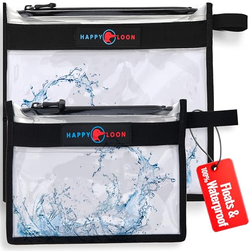 Elite Waterproof Fishing Tackle Bag Set - 2 Sizes | 100% Submersible Dry Bags, Floats with Lure & Bait, Scuba-Grade Zipper, PVC-Free, Tethering Loop