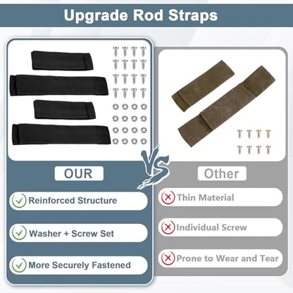 Fishing Rod Strap Rod Tie Down Boat Deck Fishing Pole Storage 10 In 6.5 In | Fishing Pole Straps for Boat Deck 2 Kit