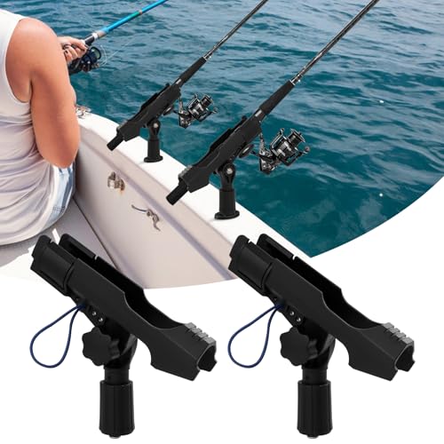 2pack Fishing Rod Holders for Boat, Kayak Fishing Rod Holder Boat Fishings Pole Holders for Track Mount/Deck Mount, Fishings Gear Accessories for Kayak, Canoe, Boat