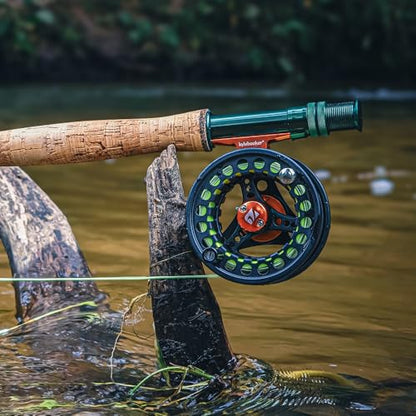 Kylebooker Fly Fishing Rod with Reel Combo Kit 3/4/5/6/7/8 Weight Starter Fly Fishing Outfit with Rod Bag - size: 4wt 8‘0“ 4pc Rod,3/4 Reel