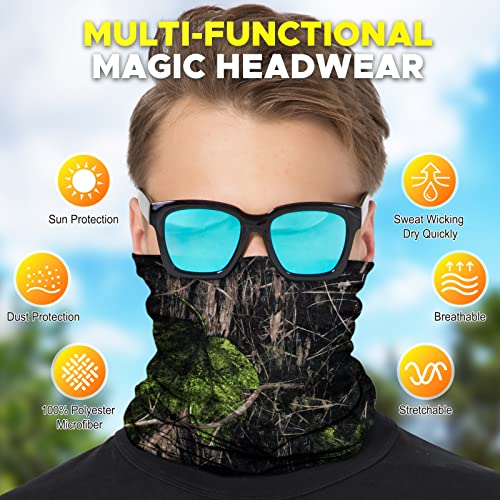 JOEYOUNG Headwear, Bandana, Neck Gaiter Head Wrap Headband Balaclava Magic Scarf - color: A-camouflage Geometry