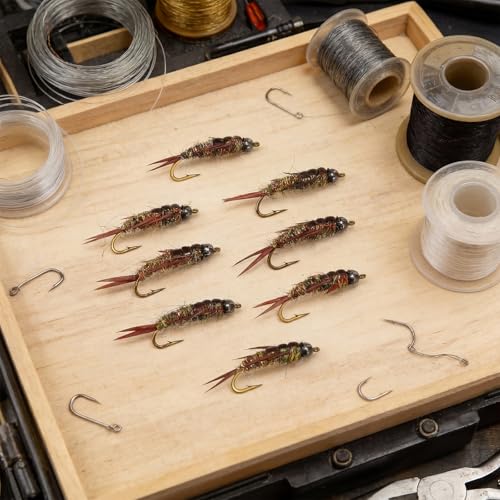 10 Pcs Fly Fishing Flies Kit, Stonefly Nymph Baits for Trout Fishing Flies, Fly Nymphs Assortment Kit, Artificial Insect Bait Lure