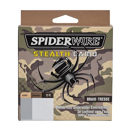SpiderWire Stealth Braid Fishing Line - color: Camo, size: 125yd, style: 6lb Break Strength