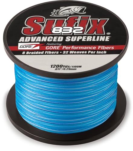 Sufix 832 Advanced Superline Braid - 150 yards - color: Coastal Camo, size: 1200 Yd. Spool