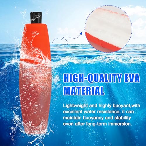 SILANON Peg Floats Fishing Bobbers,Foam Cigar Fishing Floats Bobbers Catfish Floats Slip Fishing Cork Bobbers with Pipe Plug for Catfish Santee Rig Freshwater Saltwater Fishing - size: 2.5 inch, style: Red-30pcs