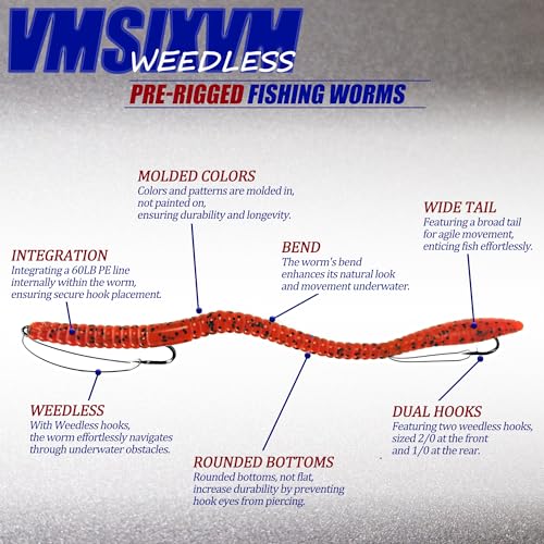 Fishing Lures Bass Lures, Weedless Pre Rigged Bionic Sinking Bass Fishing Lure Soft Plastic Swimbaits for Trout, Walleye, Crappie, Fishing Worm Swim Baits Minnows for Saltwater Freshwater - color: A5-12PCS-Pumpkin Seed, Black Blue, Chocolate