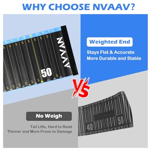 53in Fish Ruler, Waterproof Fish Measuring Tape, Portable Fishing Ruler with Bump Board, Fishing Measurement Tool for Boat, Kayak, Coolers, Yacht and Workbench