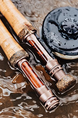 Moonshine Rod Company Fast Action Fly Fishing Rod – Carbon Fiber Graphite Rod with Zippered Travel Case – Drifter II, Vesper, Epiphany ESN, Outcast, Phantom & Rambler Series - 2WT up to 12WT Rods - size: 8WT- 9', style: Trout Fishing