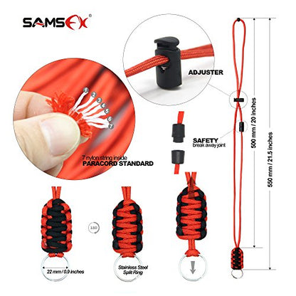 SAMSFX Fly Fishing Knot Tying Tool with Break Away Badge Holder for Fly Fishing Tippet Spool Holding Neck Lanyard - color: Breakaway Lanyard & Silver Knot Tool