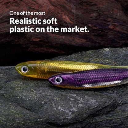 QualyQualy Soft Plastic Swimbait Paddle Tail Shad Lure Soft Bass Shad Bait Minnow Paddle Tail Swim Bait for Bass Trout Walleye Crappie - 2.75in, 3.14in, 3.94in, 5in - color: 4#, size: 3.94in - 5Pcs