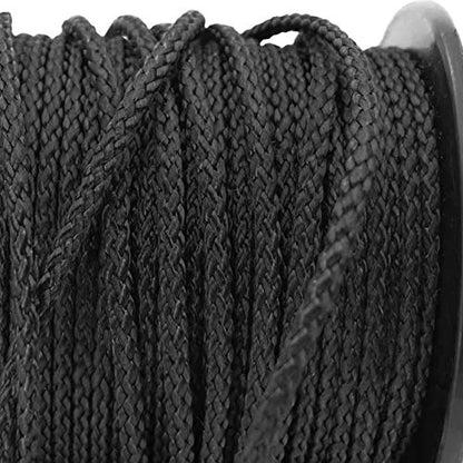 emma kites 100% Black Kevlar Braided Cord (0.4~4.6mm Dia, 50lb~1700lb) High Strength, Abrasion Flame Resistant, Tough Survival Tactical Cord Model Rocket Paracord Snare Line Fishing Assist Cord - size: 550Lbs | 100Ft