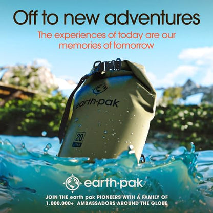 Earth Pak Waterproof Dry Bag - Roll Top Waterproof Backpack Sack Keeps Gear Dry for Kayak with Waterproof Phone Case - color: Seafoam Green, size: 55L