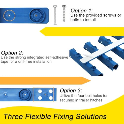 GearTrust Fishing Rod Holders, 4 Rod Holder for Boat Golf Cart & Garage | 4 rod holder for boat. Adjustable tube fishing pole holders for boats, golf cart, cooler, kayak, jetski & john boat. - color: Navy Blue