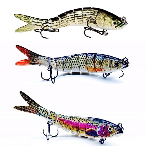 Fishing Lure Swimbait Crankbait Trout Bass Catfish Muskie Bait Fishing Accessories Fishhook Hunting - color: Herring-5.5''-3PCS-Set A