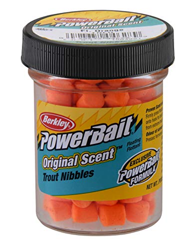 Berkley PowerBait Trout Nibbles Fishing Dough Bait - color: Fluorescent Orange