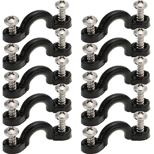 5Pcs Rod Tamer Strap Holder Deck Mount Connector Mount Rod Strap Rod Hold Down Strap for Boat Kayak Fishing - size: 12 Inch