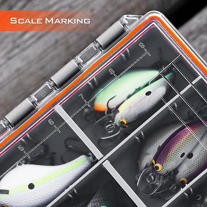 KastKing HyperSeal Waterproof Tackle Box, 3600 and 3700 Tackle Trays, Fishing Tackle Box Organizer with Removable Dividers, Lure Box and Terminal Tackle Storage - size: 3600 (2 Packs)
